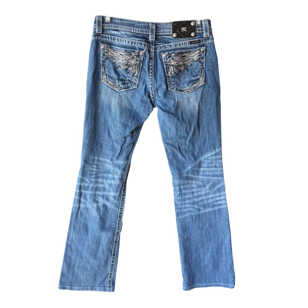 Miss Me Embellished Bootcut Jeans Medium Wash Womens Size 31